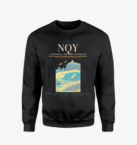 Thumbnail for Cornwall Airport Newquay (NQY) design on black sweatshirt