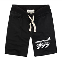 Thumbnail for The Boeing 777 aviation design on soft cotton shorts.