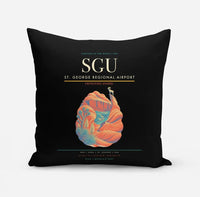 Thumbnail for St. George Regional Airport (SGU) design on black pillow