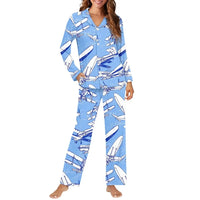 Thumbnail for Retro & Vintage Airplanes women button pajamas - view 1