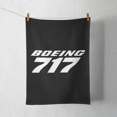 Boeing 717 & Text aviation design on soft absorbent cotton towel.