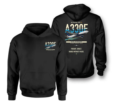 Airbus A330-200F design on black hoodie