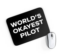 Thumbnail for World's Okayest aviation design on neoprene with anti-slip base mouse pad.