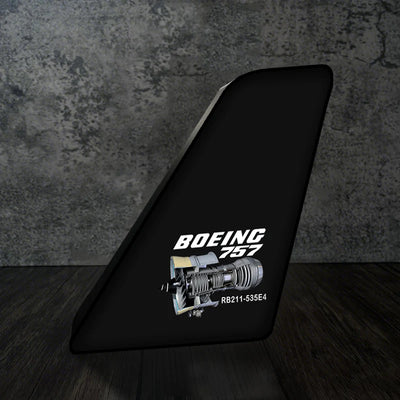 Boeing 757 & Rolls Royce Engine (RB211) Led Aircraft Tail aviation design on premium acrylic with LED 3D aircraft tail lamp.