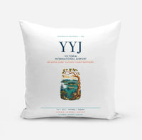 Thumbnail for Victoria International Airport (YYJ) design on white pillow