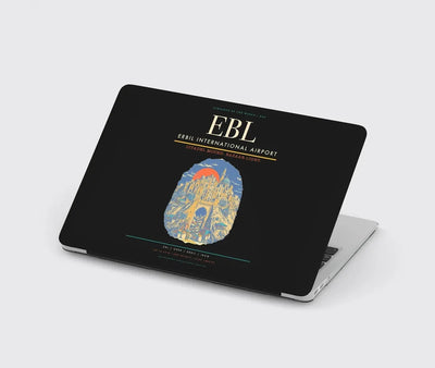 Erbil International Airport (EBL) design on black MacBook case