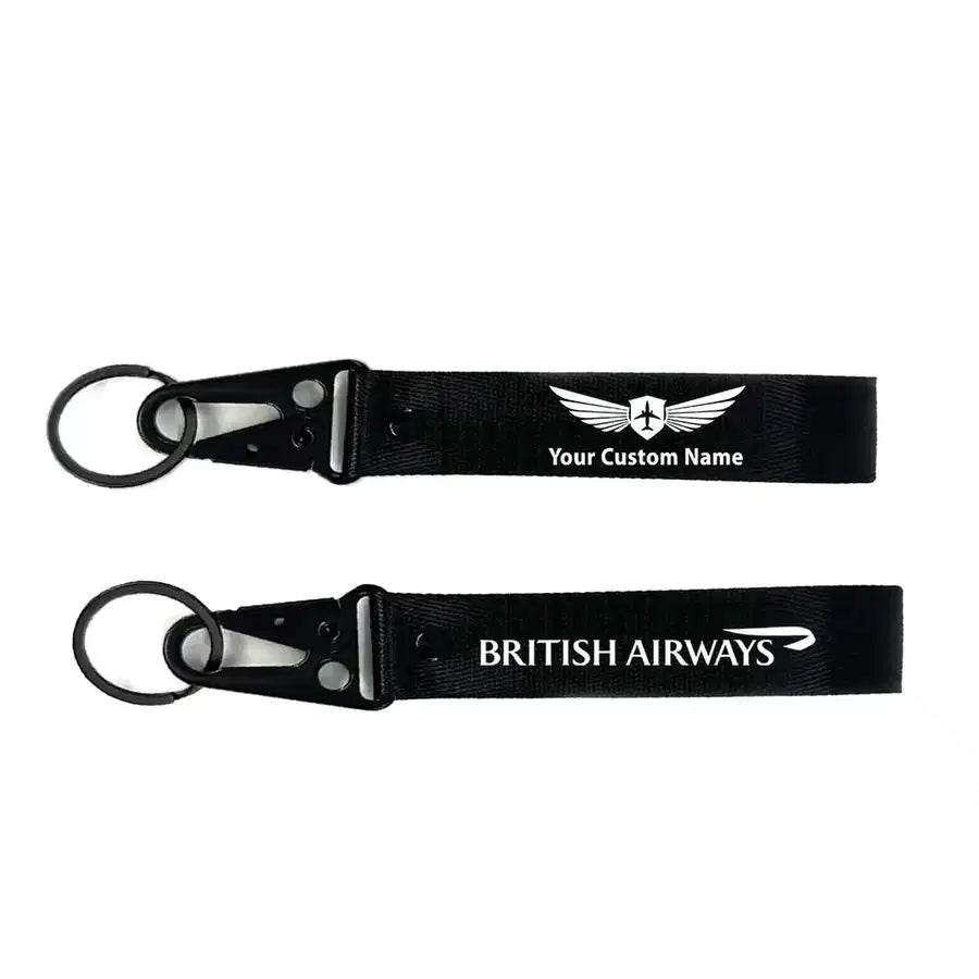 British Airways Airlines aviation hawk-shaped key chain, durable metal alloy.