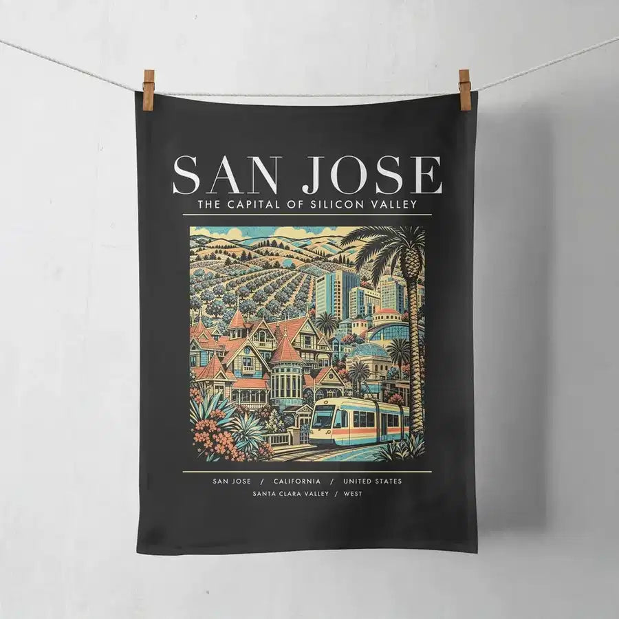 SAN JOSE - Poster - Towel - Black