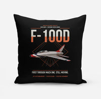 Thumbnail for F-100D Super Sabre design on black pillow