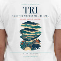 Thumbnail for Tri-Cities Airport (TRI) double-side t-shirt design close-up cover