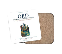 Thumbnail for Chicago O'Hare International Airport (ORD) design on white 1 piece coaster