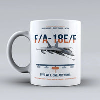 Thumbnail for F A-18E F Buddy Tanker design on white ceramic mug, double-side print