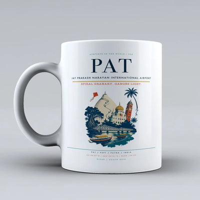 Prakash Narayan International Airport PAT Mug design on white jay