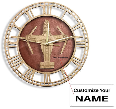 CV-22 Osprey aviation design on premium wood wooden wall clock.