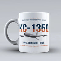 Thumbnail for KC-135Q Blackbird Tanker design on white ceramic mug, double-side print