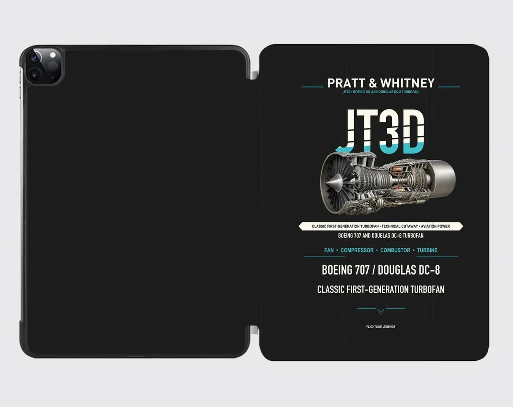 JT3D design on black ipad tablet case