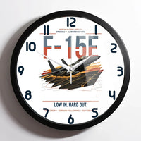 Thumbnail for F-15E Strike Eagle design on white framed wall clock