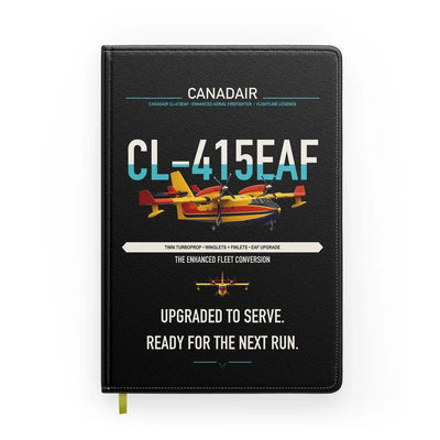 Canadair CL-415EAF design on black notebook