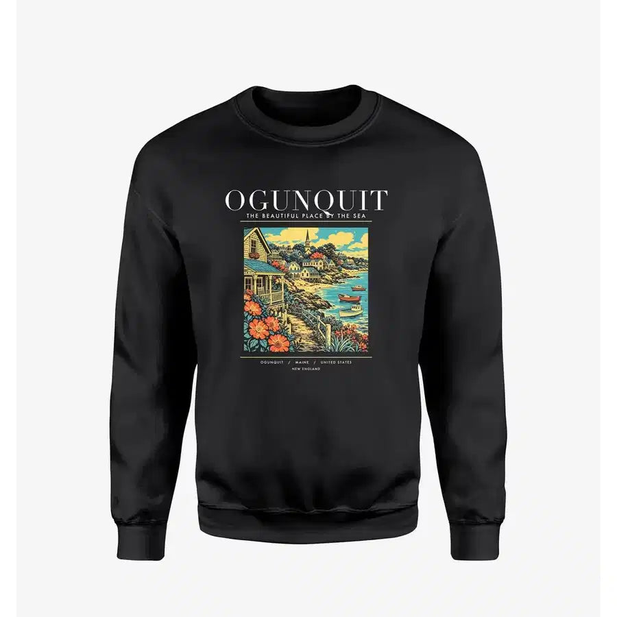 OGUNQUIT - Poster - Sweatshirt - Black
