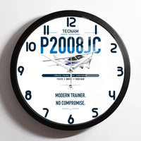 Thumbnail for Tecnam P2008JC NG design on white framed wall clock