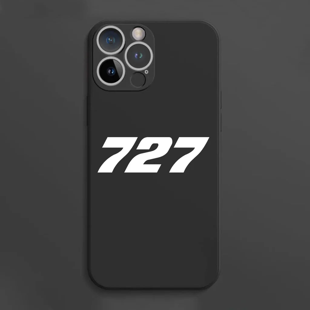 Boeing 727 Flat Text aviation design on soft silicone iPhone case for iPhone.