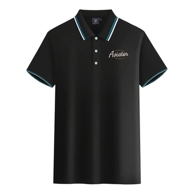 Aviator - Dont Make Me Walk aviation design printed on soft cotton stylish polo shirt.