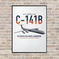 Thumbnail for C-141B Starlifter vertical canvas print - framed - white background