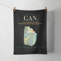 Thumbnail for Gan Island Airport (GAN) design on black towel