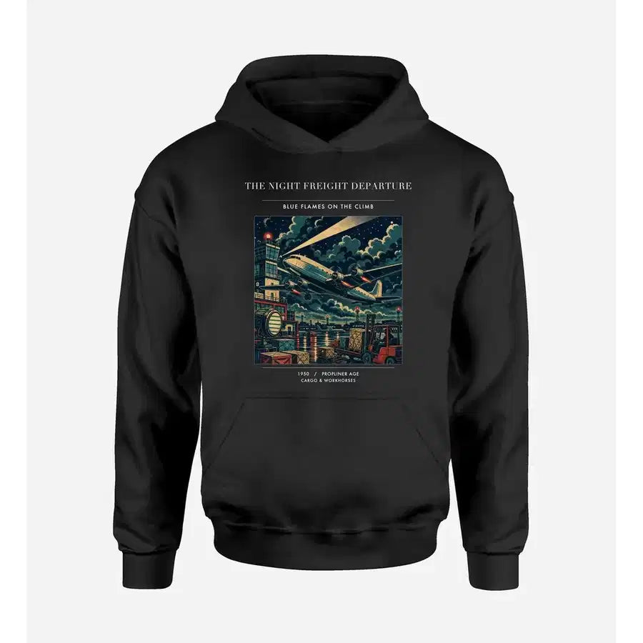 VINTAGE G4248 - The Night Freight Departure - Premium Hoodie design on black premium