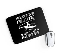 Thumbnail for Helicopter Pilots Get It Up Faster aviation design on neoprene with anti-slip base mouse pad.