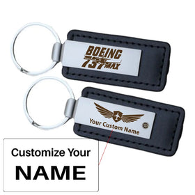 Amazing 737 Max Faux Leather Key Chains