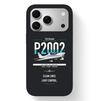 Tecnam P2002 Sierra MkII design on black magsafe iphone case, for iPhone 17 Pro