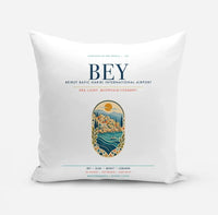 Thumbnail for Beirut Rafic Hariri International Airport (BEY) design on white pillow