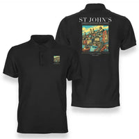 Thumbnail for ST JOHN'S - Poster - Double-Side Polo - Black