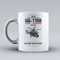 Thumbnail for Leonardo HH-139B design on white ceramic mug, double-side print