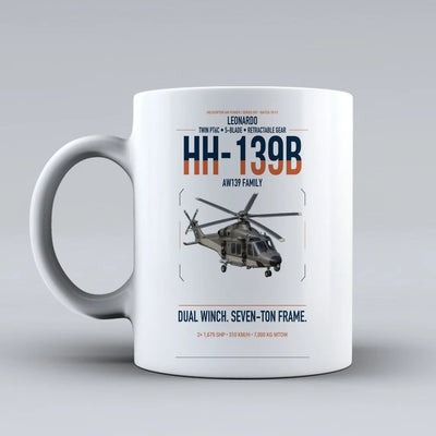 Leonardo HH-139B design on white ceramic mug, double-side print