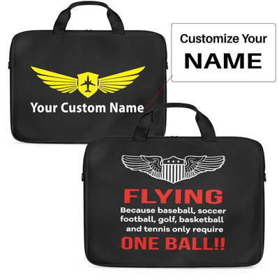 Flying One Ball Laptop & Tablet aviation design laptop & tablet bag, padded polyester construction.
