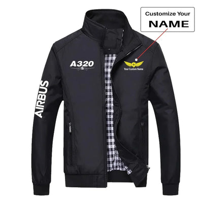 Super Airbus A320 aviation design printed on modern shell with tailored fit stylish jacket.