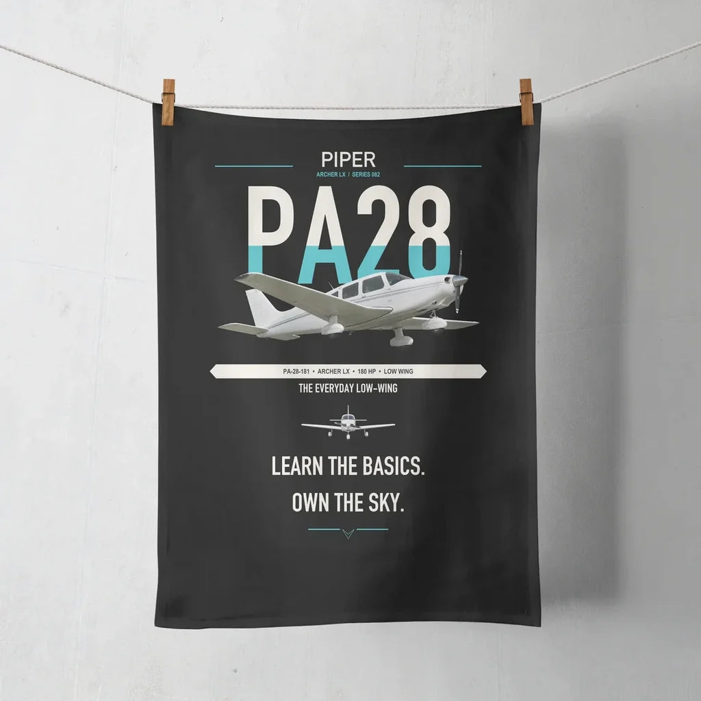 Piper PA-28-181 Archer LX design on black towel