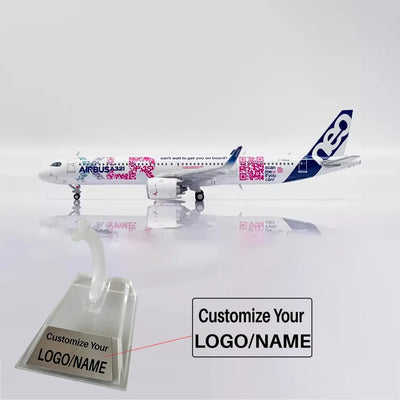Side view of Airbus A321neo (Original Livery) Airplane Model F-WWAB (1/400 Scale) aviation 16-18cm scale model aircraft in di.