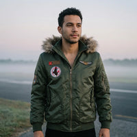 Thumbnail for Aviation pilot jacket worn on model — editorial