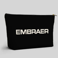 Thumbnail for Embraer & Text aviation zipper pouch in durable polyester.