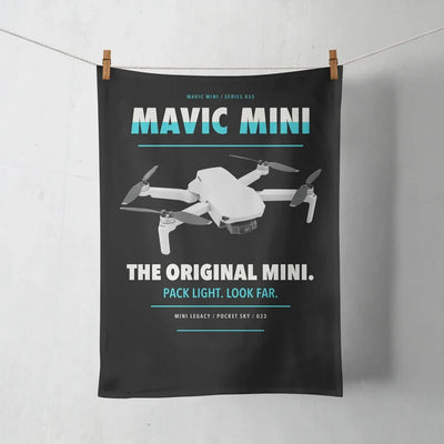 DJI Mavic Mini design on black towel