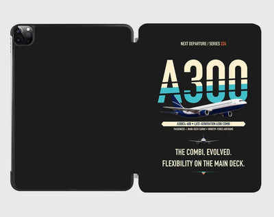 Airbus A300C4-600 design on black ipad tablet case