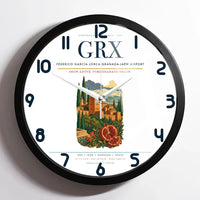 Thumbnail for Federico García Lorca Granada-Jaén Airport (GRX) design on white framed wall clock