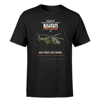 Thumbnail for NHIndustries NH90 TTH design on black t-shirt, single-side print