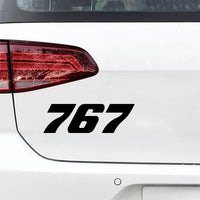 Thumbnail for Boeing 767 Flat Text Car aviation design car sticker in weather-resistant vinyl.