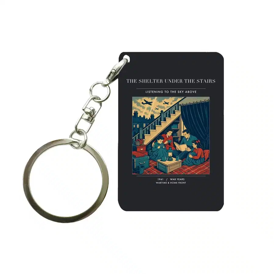 VINTAGE G4533 - The Shelter Under The Stairs - Designed Key Chain design on black