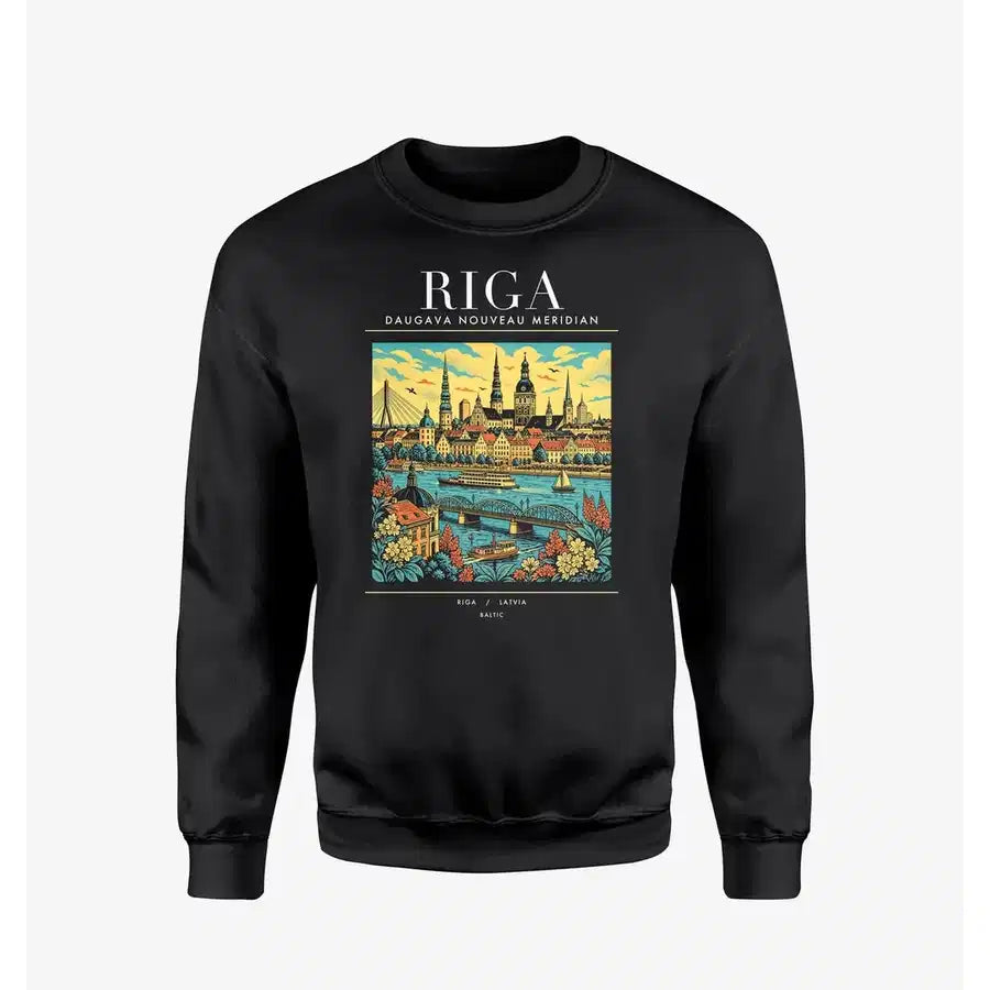RIGA - Poster - Sweatshirt - Black