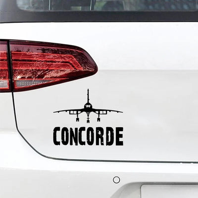 Concorde & Plane Car aviation design car sticker in weather-resistant vinyl.